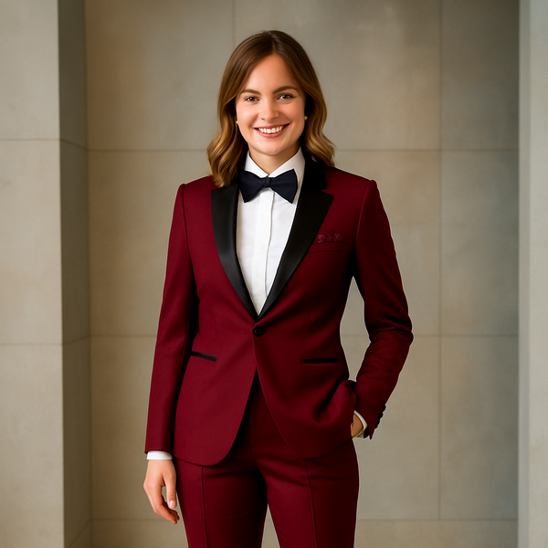 Women's 2 Piece Burgundy Mehroon Suits